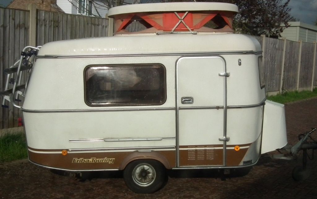 For Sale 1980 Eriba Puck, 2 x awning, bike rack, ready to camp